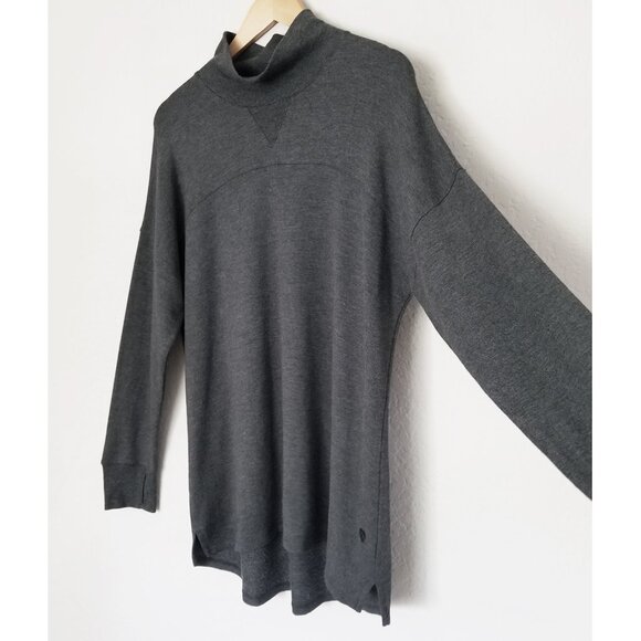 L.L. Bean SoftFlex Mockneck Pullover Size L Regular Midnight Black Heather Tunic - Picture 9 of 16